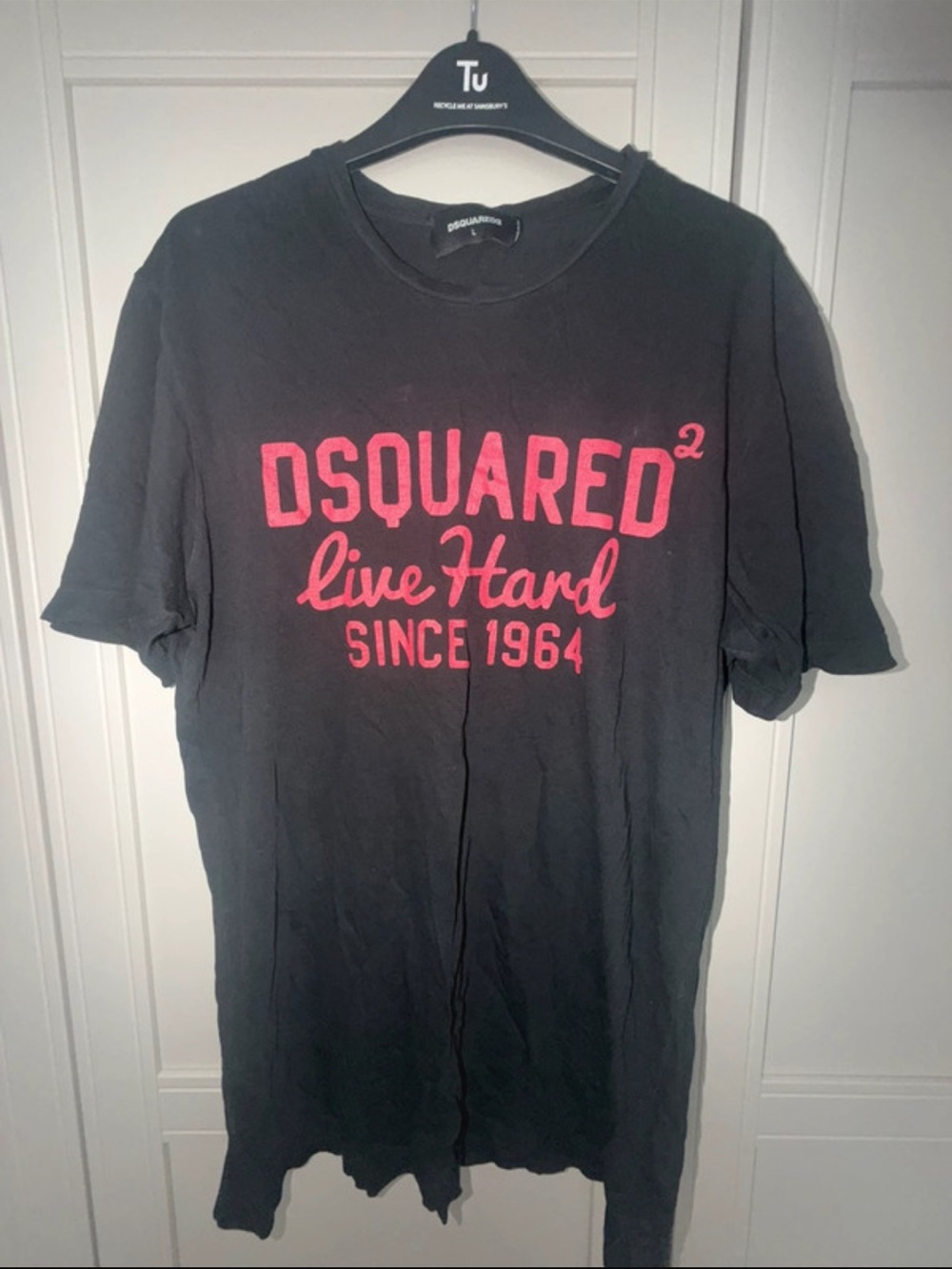 DSQUARED2 Black Crewneck Logo Tee